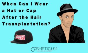 Wearing a hat after hair transplantation